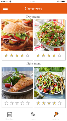 BlueCanary - View canteen menu and send feedback